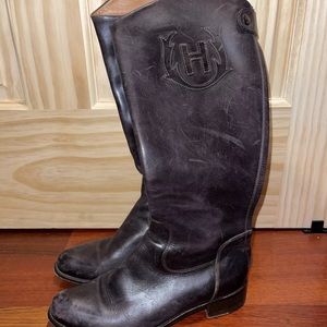 Hunter leather riding boots